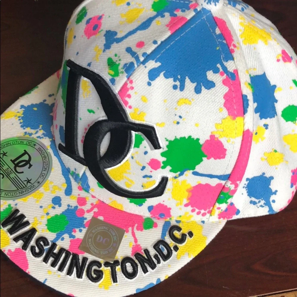 Washington DC Splatter Paint Baseball Cap